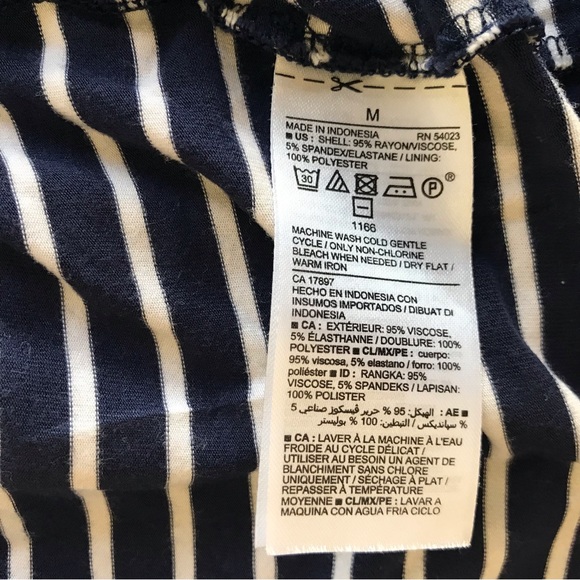 Old Navy Knit Tiered Navy Stripe Maxi Dress - Picture 12 of 13